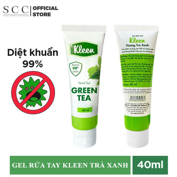 Gel rửa tay khô Kleen không dùng nước 40ml (mẫu mới)