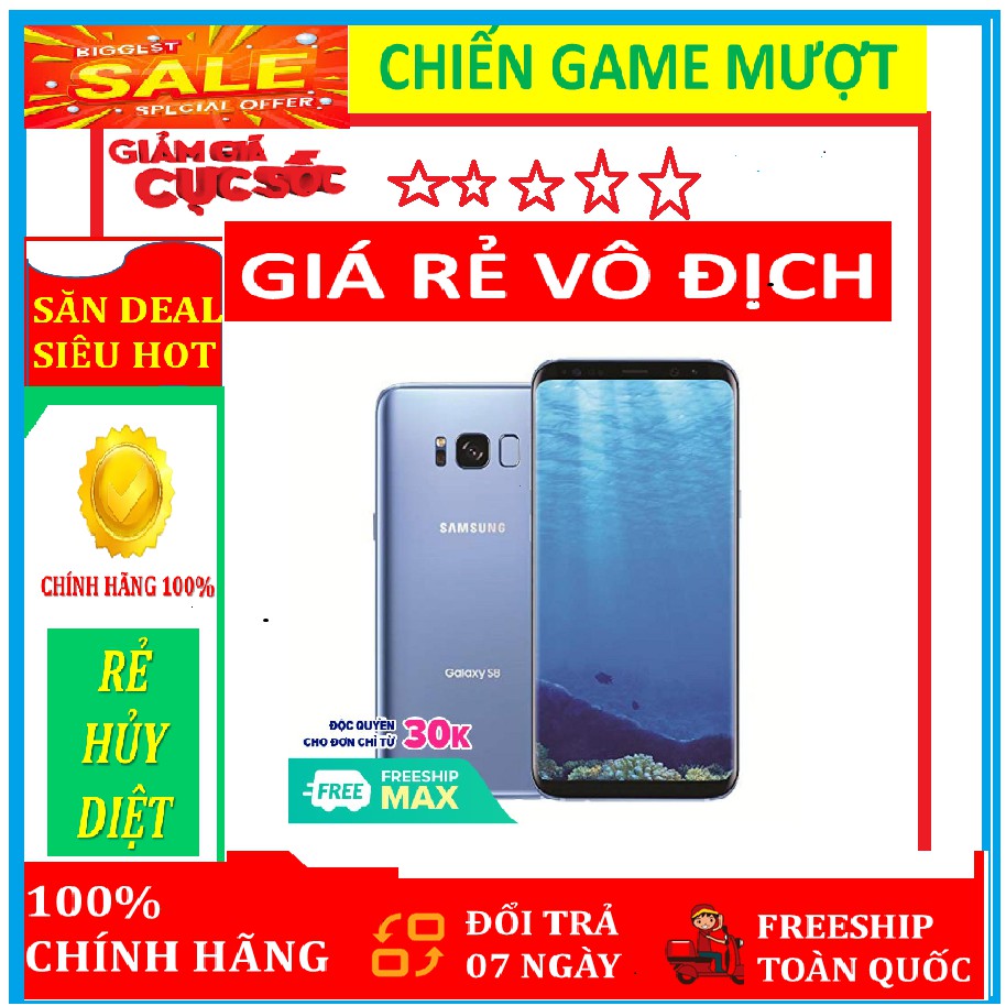 SAMSUNG GALAXY S8 máy đẹp mới, Hàng Chính hãng, cấu hình khủng, camera siêu nét, Chơi Game nặng mượt như PUBG, Liên quân