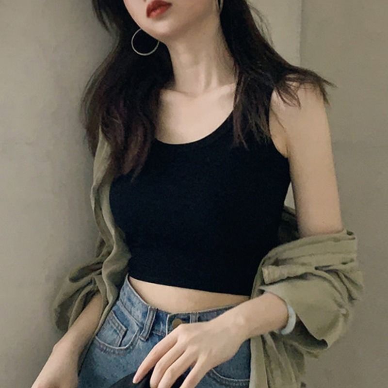 Áo BH sát nách thể thao vải cotton dáng ôm thời trang mùa hè năng động cho nữ
