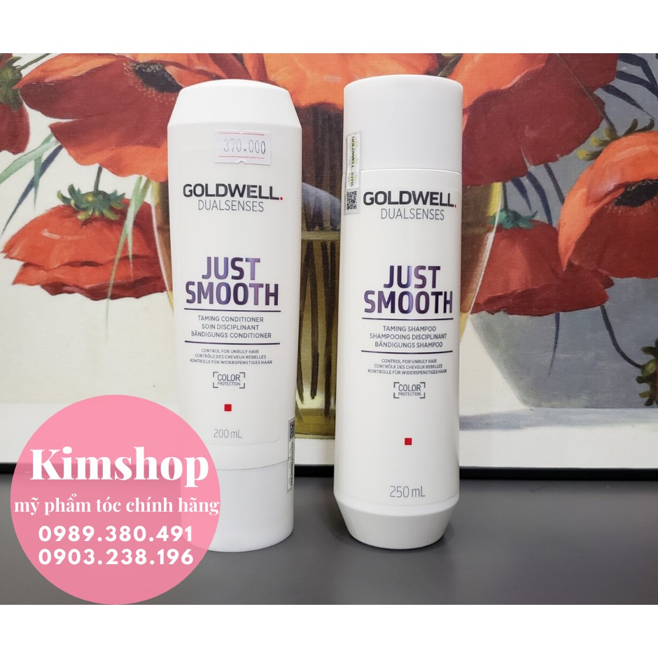 Chính hãng dầu gội / xả goldwell suôn mượt just smooth 200ml - 250ml