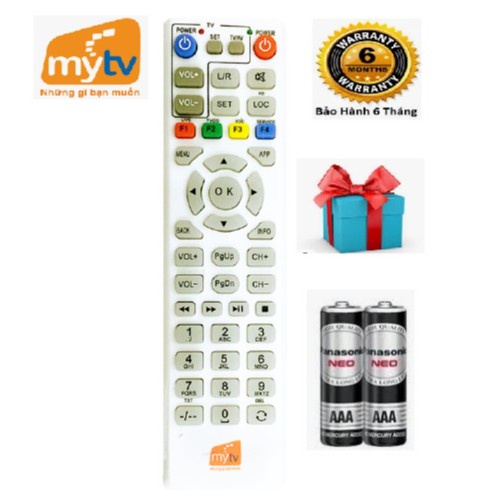 Điều Khiển MyTV - tặng kèm pin - Remote từ xa đầu thu My TV hàng zin theo máy