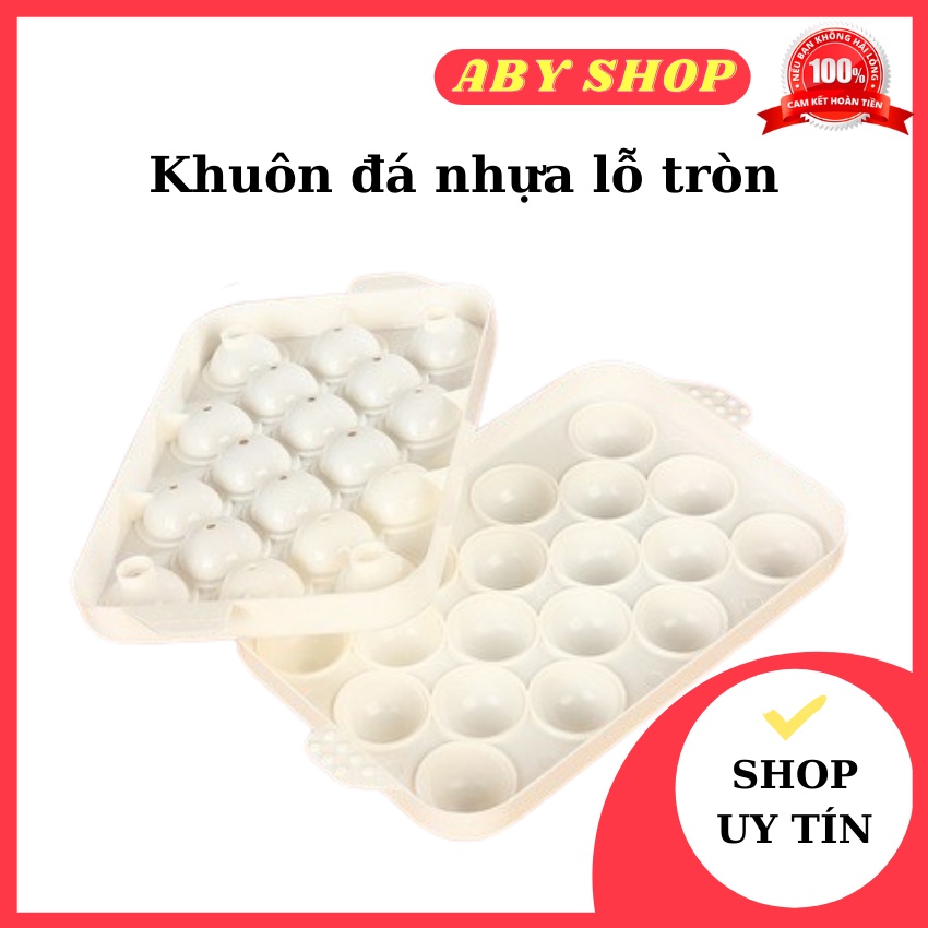 Khuôn đá nhựa mochi ⚡ HÀNG LOẠI 1 ⚡ khuôn làm thạch 18 lỗ tròn 2.5cm chất liệu nhựa đảm bảo an toàn