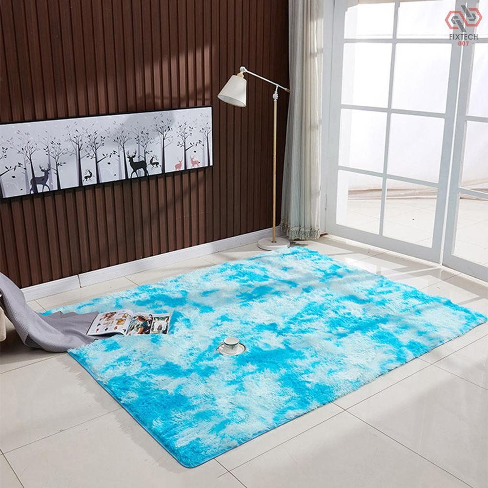 Ultra Soft Tie-Dye Style Gradient Color Carpet Floor Bedroom Mat Rectangle Shape Fluffy Rug for Living Room Bedroom Balcony Hallway Mat