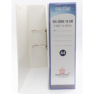 Bìa 2 còng 10cm xi kiếng A4 Kingstar (2 cái / bao)
