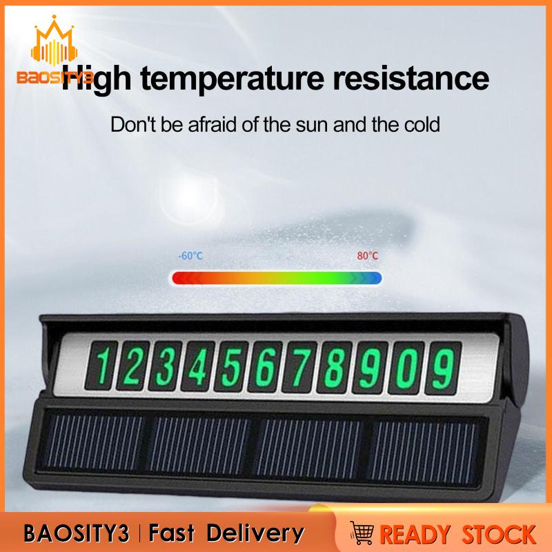 Thẻ Đỗ Xe Tạm Thời Phát Quang Năng Lượng Mặt Trời Chuyên Dụng Cho Xe Hơi