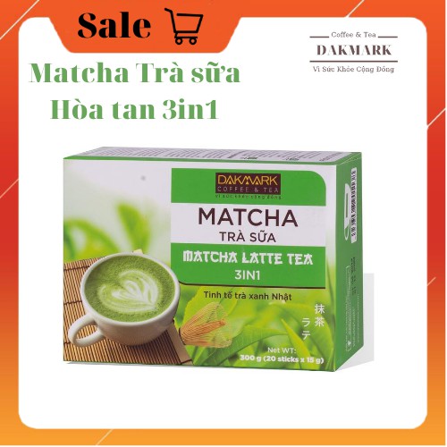 Trà sữa matcha DakMark 3in1 ( Hộp 20 gói x 15g ) | BigBuy360 - bigbuy360.vn