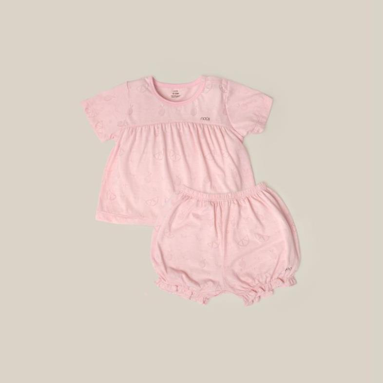 Bộ Quần Áo Cộc Cài Vai Họa Tiết Dưa Hấu Cao Cấp Nous - Cho Bé Gái - Chất Liệu Nu Air (Size Từ 9M-3Y)