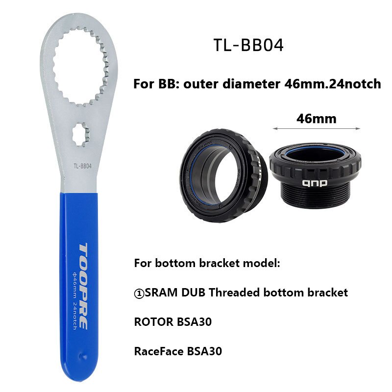 Cờ lê TOOPRE vặn đai ốc cỡ 44/ 40.5/ 39/ 46mm 16 Alveo cho xe đạp leo núi