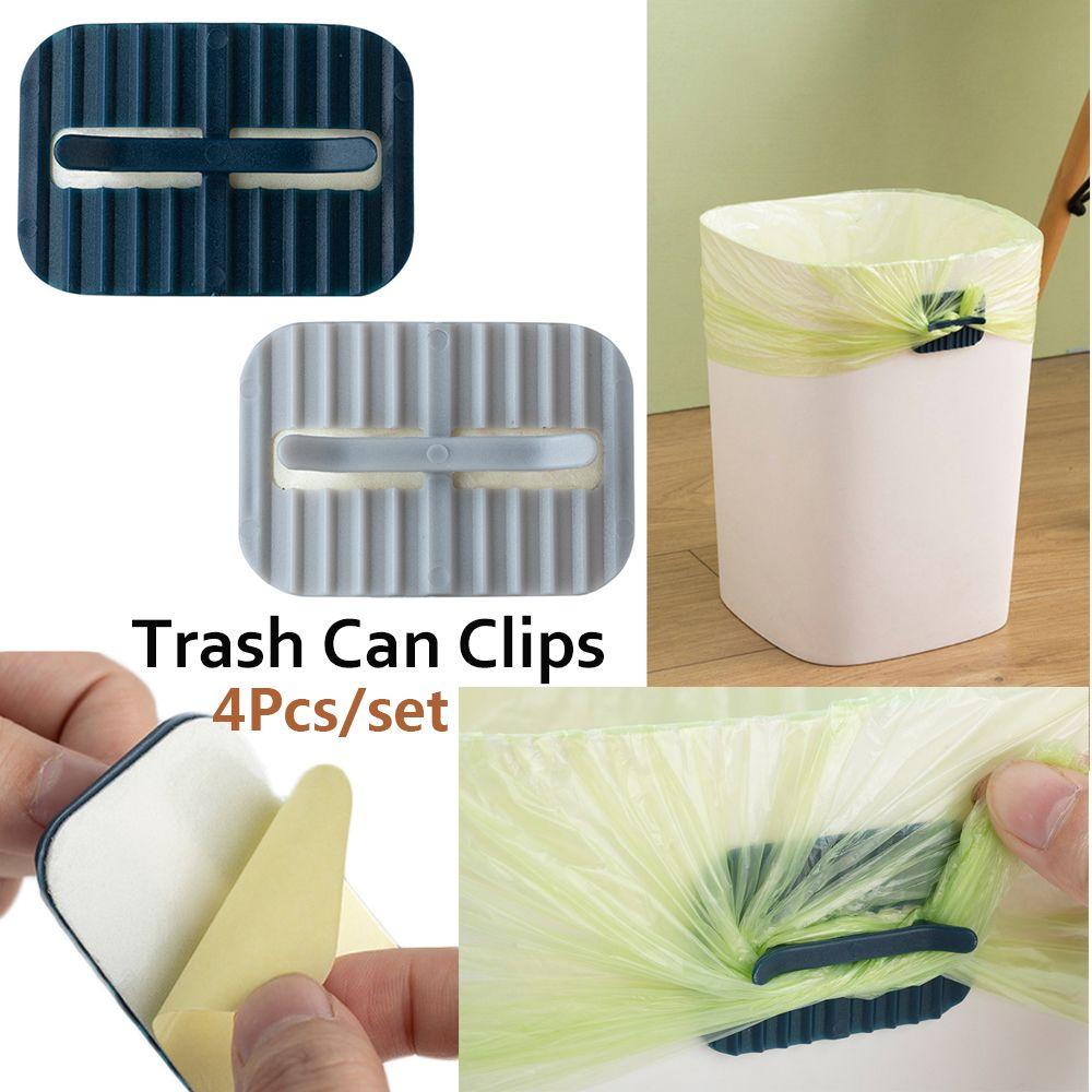 Bộ 4 Kẹp Thùng Rác Bằng Nhựa Tiện Dụng Cho Gia Đình