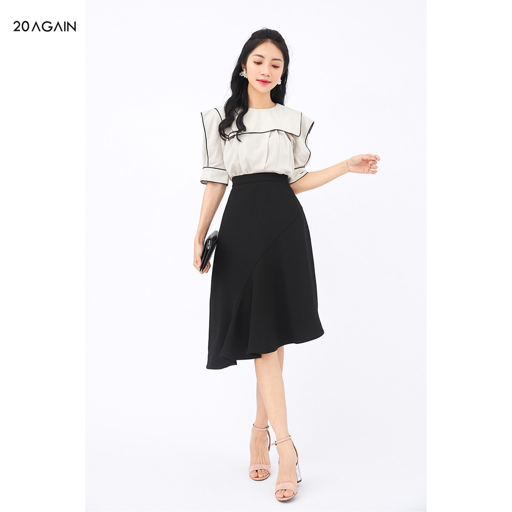 Áo sơ mi viền vai phối 20Again ASA1138 cô thủy thủ vô cùng đáng yêu | BigBuy360 - bigbuy360.vn