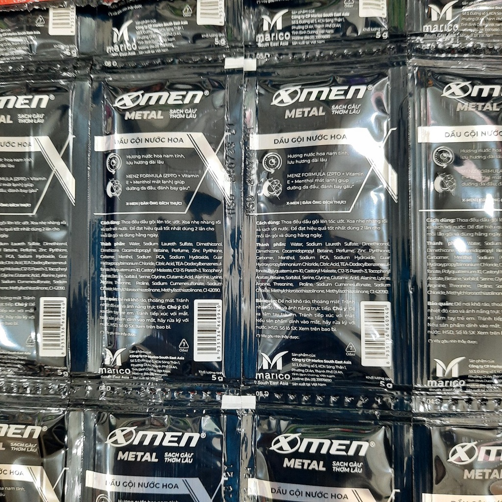 Dầu gội dây Xmen Metal (5g x 14 gói)