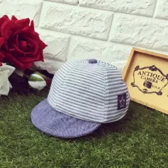 Mũ Nón Lưỡi Trai Mềm Sọc Cotton Cho Bé