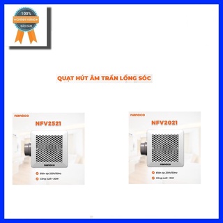 Quạt hút âm trần lồng sóc nanoco nfv2521/nfv2021