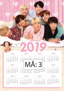 Lịch 2019 BTS (lịch dán tường)