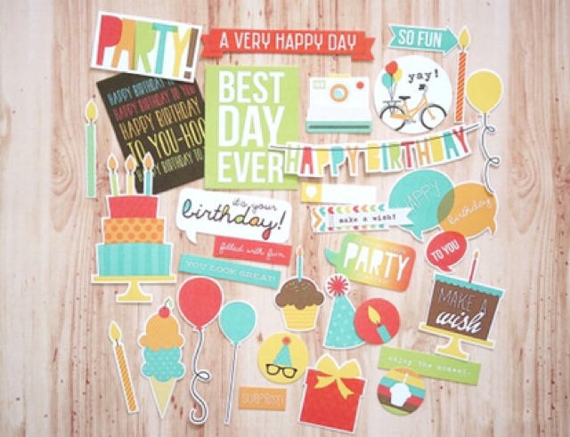 Sticker dày dán nổi trang trí Scrapbook