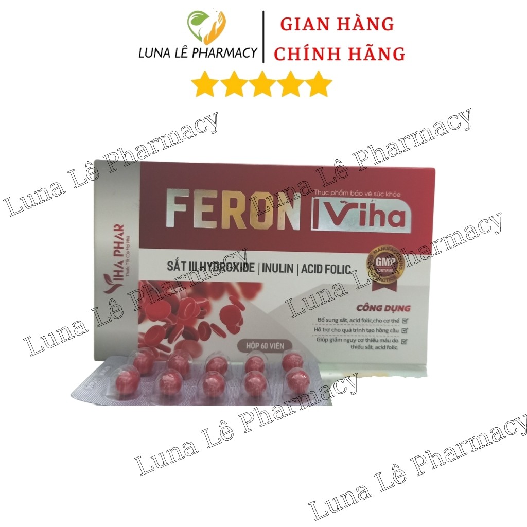 Viên uống bổ sung Sắt FERON Viha hộp 60 viên