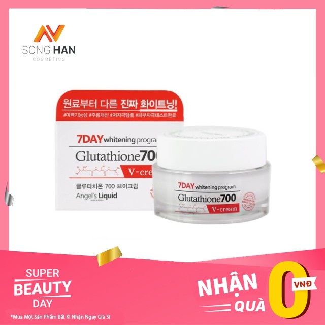Kem Dưỡng Trắng Da 7Day Whitening Program Glutathione 700 V-Cream SH7B6 - Phân Phối Chính Thức