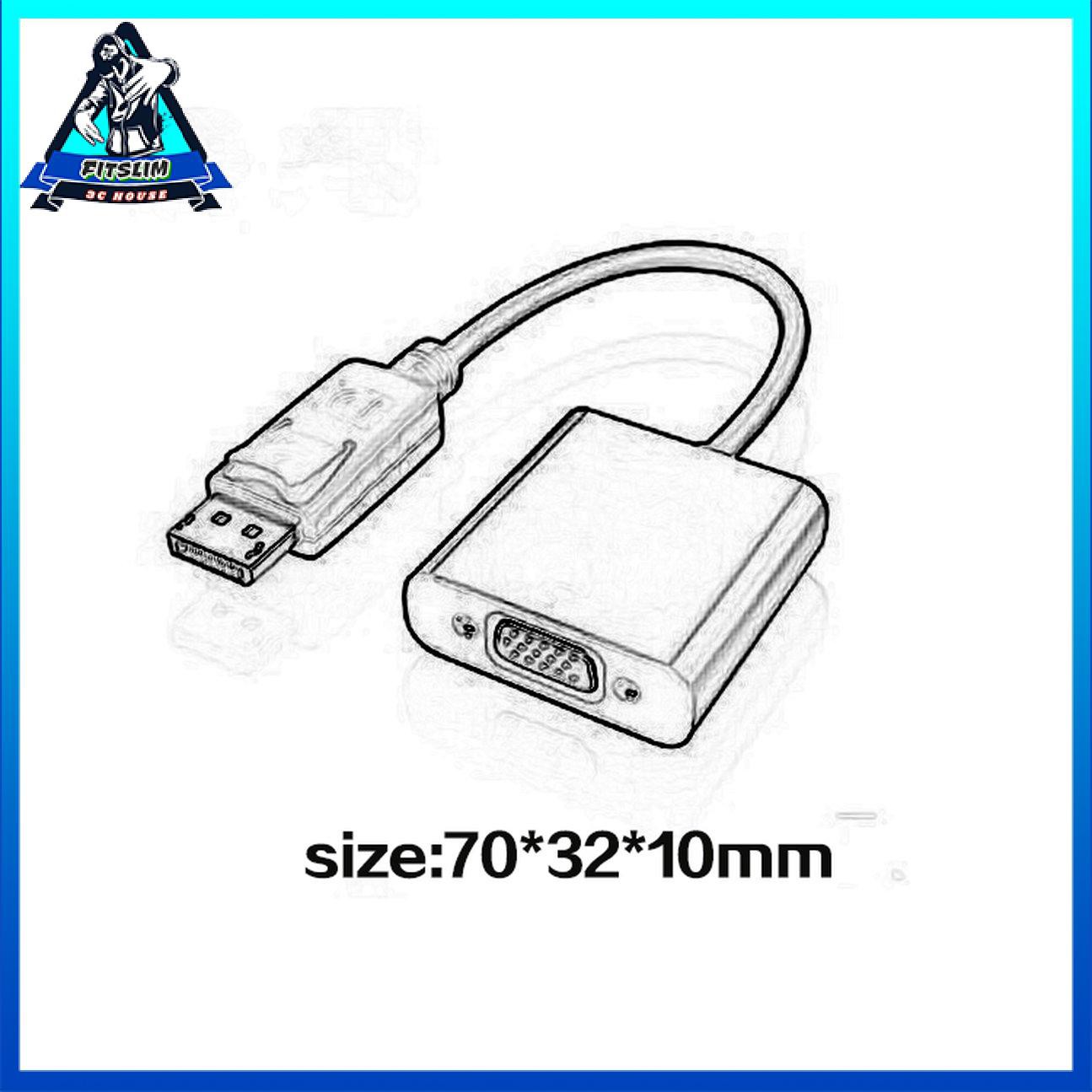 Bộ chuyển đổi Displayport DP sang VGA Bộ chuyển đổi cổng chuyển đổi nam sang nữ Bộ chuyển đổi cổng hiển thị