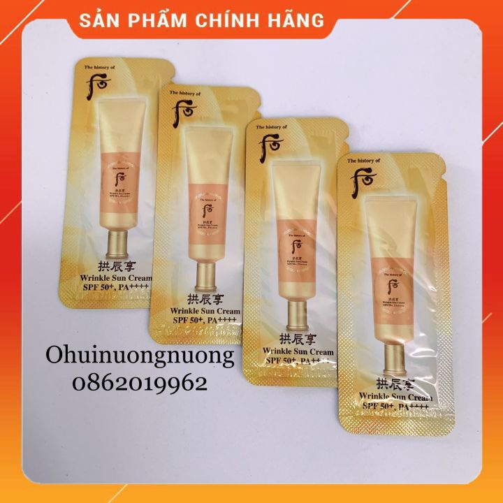 Combo 10 gói chống nắng chống nắng whoo  Wrinkle Sun SPF 50_OHUINUONG