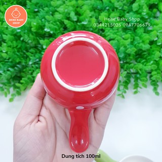 Bát Chén Sứ Ăn Dặm Hình Gáo Chấm Bi Cho Bé 100ml