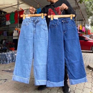 Quần bò sơ gấp gấu. Size S M L từ 40-60kg