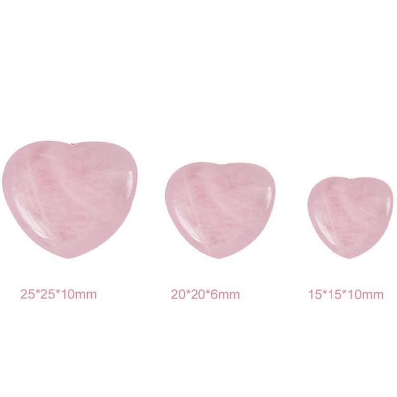 Đá thạch anh hình trái tim làm trang sức thủ công độc đáo