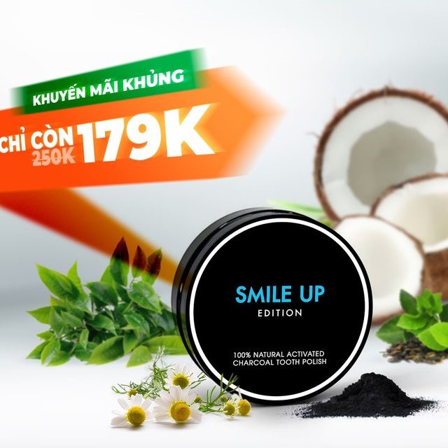 [Mã COSDAY giảm 8% đơn 150K] Than hoạt tính trắng răng Smile Up