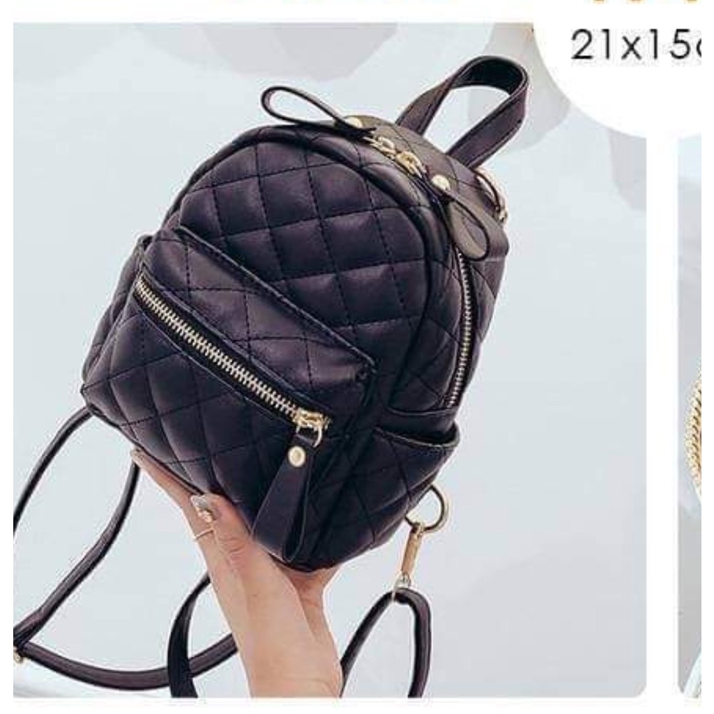 Mẫu balo mini chần trám 3 màu vàng đen trắng cực hot trend 2023