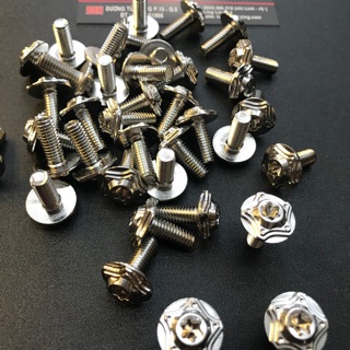 Ốc inox salaya 6li15 bắt dàn áo ốp bô ốc dĩa vario thông dụng mọi dòng xe