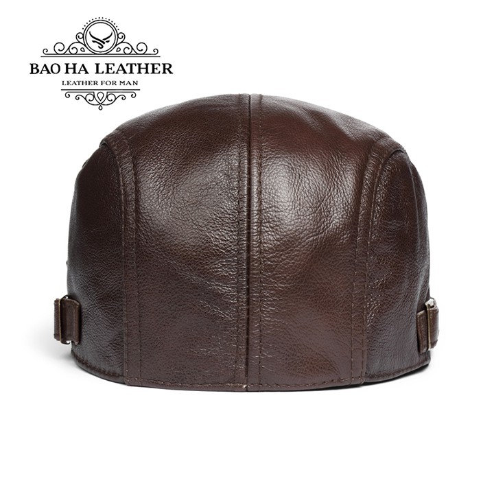 Mũ beret nam da bò BHY1907 Nón nồi, mũ bê rê