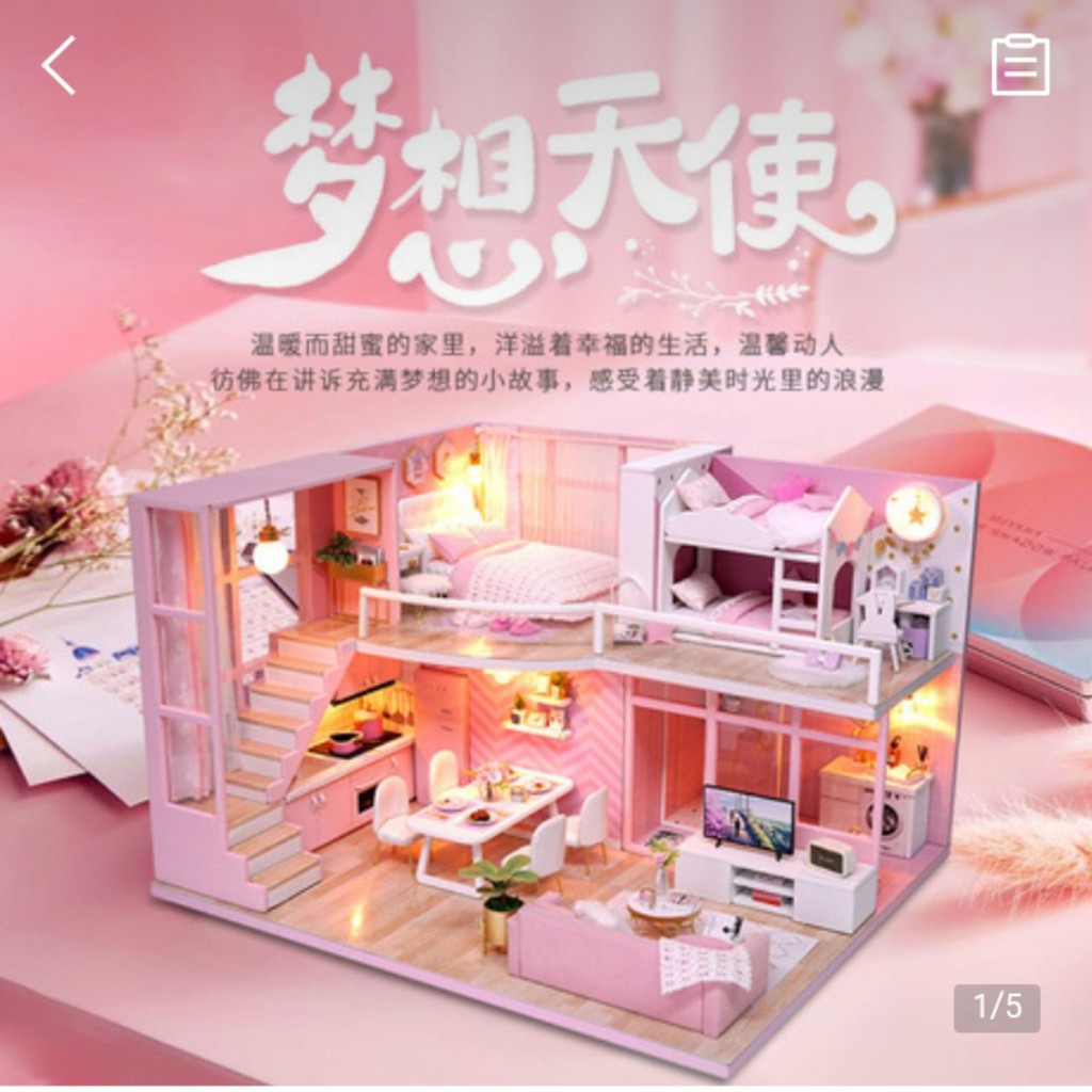 Mô Hình Nhà Gỗ DIY Gia đình Hạnh Phúc