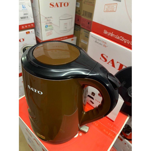 Ấm siêu tốc , Ấm siêu tốc SATO ST - 62 Hàng Chính Hãng Nhật Bản dung tích 1.8L Sôi nhanh tiết kiệm điện năng