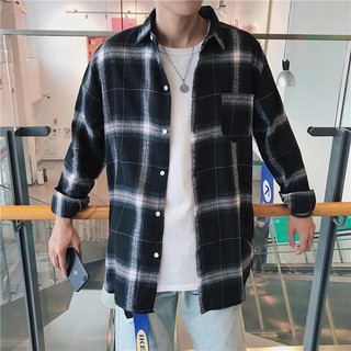 Áo sơ mi caro nam form rộng sm38