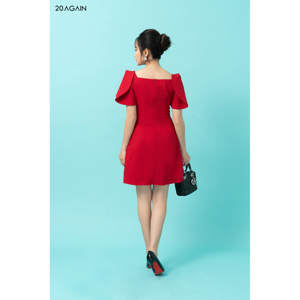 Đầm Xòe Xẻ Tay Cổ Vuông 20Again DEA1237 | BigBuy360 - bigbuy360.vn