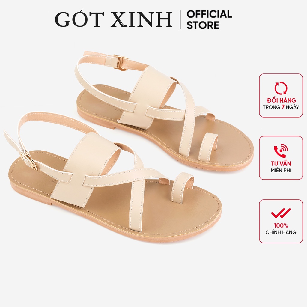 Sandal nữ GÓT XINH SD15 quai mảnh đế bệt
