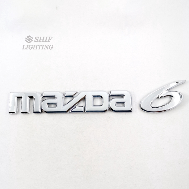 Miếng dán logo MAZDA 6 chất liệu ABS crom thay thế dành cho xe hơi MAZDA