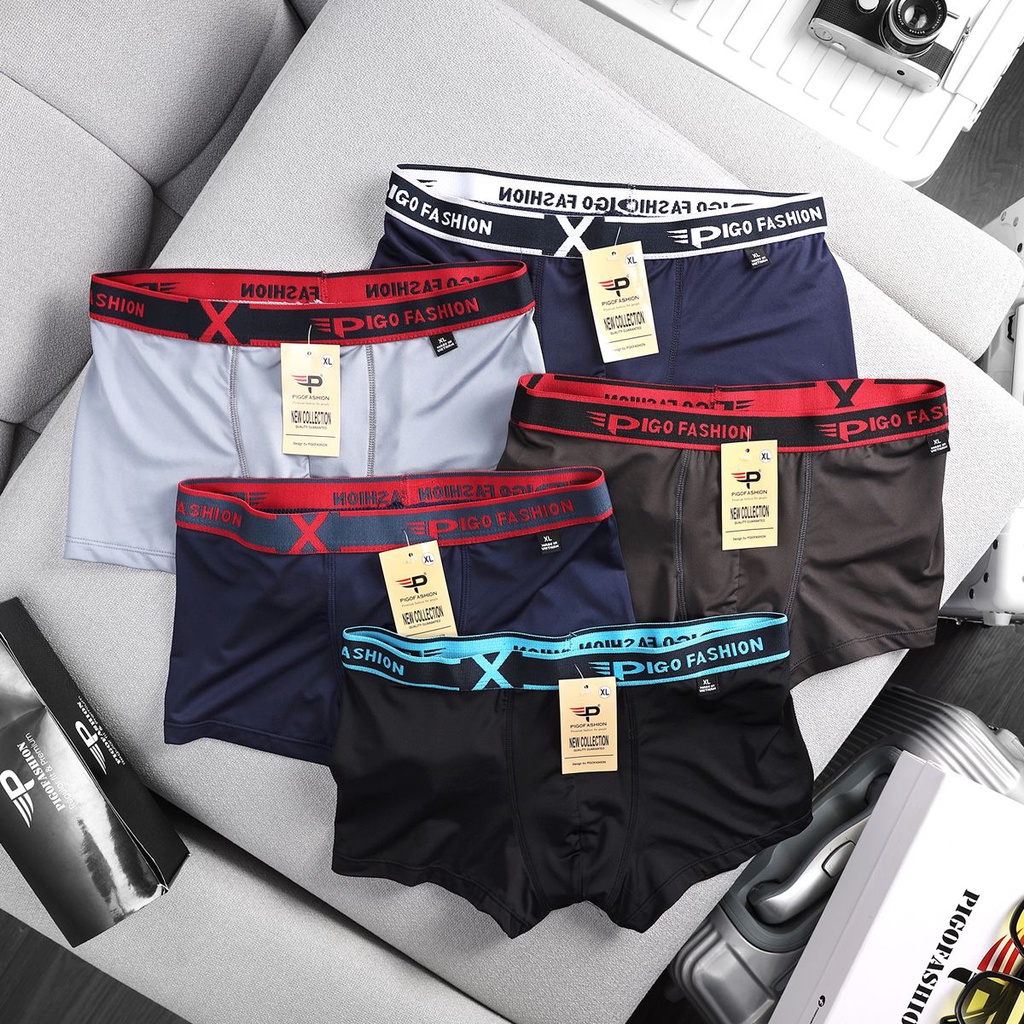 Combo 3 quần lót boxer nam cotton cao cấp Pigofashion QLPG03 nhiều màu