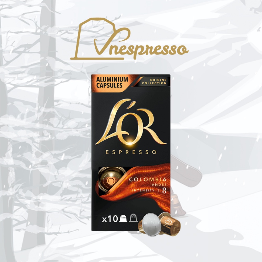 Viên nén cà phê Nespresso compatible L'OR Master Origin - Hộp 10 coffee capsules