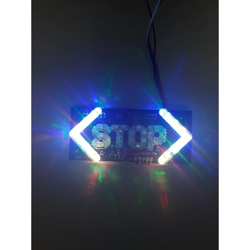 Biển Đèn LED STOP Trang Trí xe máy ( giá 1 cái)