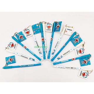 Hộp Bút gel xóa được thông minh-Hình Doremon và có gắn tập giấy note-mực xanh-12 cây/hộp
