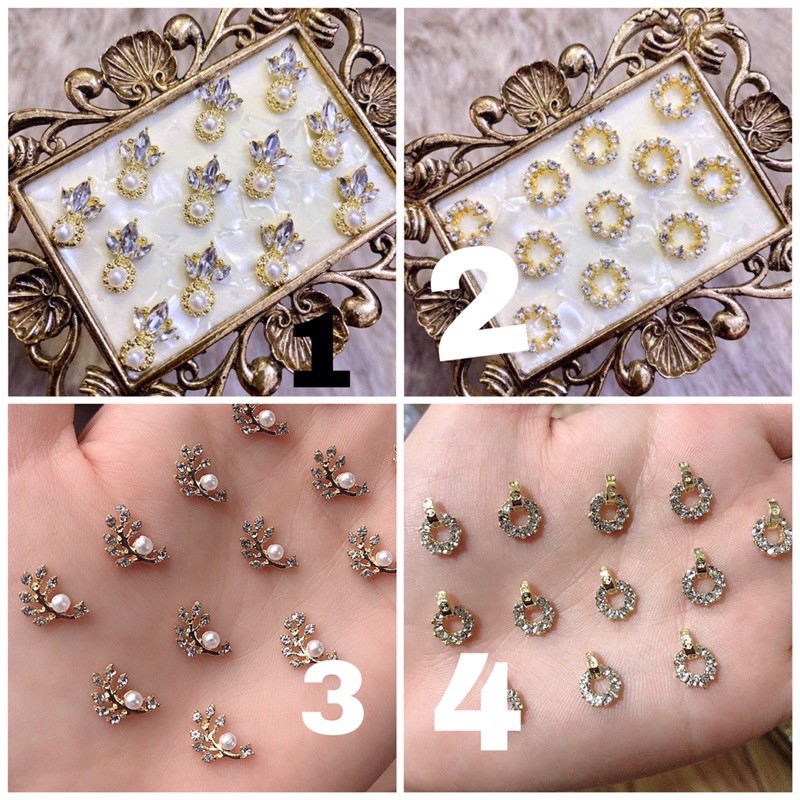 Cham nail- Cham đính móng cao cấp- Cham nơ- Phụ kiện làm móng