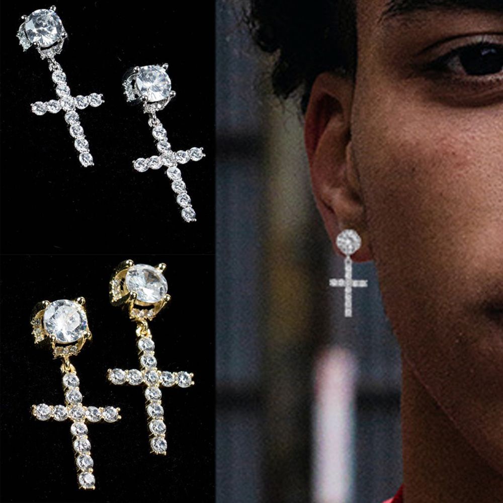 Khuyên Tai Tròn Đính Đá CZ Thời Trang|Khuyên Tai Tròn Đính Đá Zircon