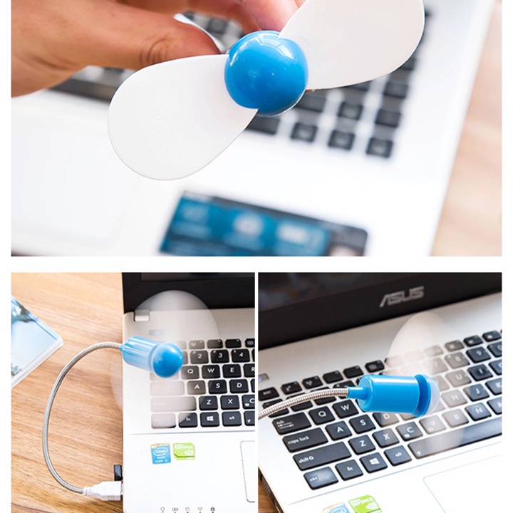 Quạt USB hongkong_store sieure888 quạt usb cánh nhựa thân inox bền