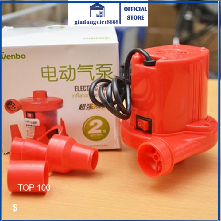 Bơm điện 2 chiều có chế độ bơm hơi và hút chân không- Bơm điện dùng bơm bóng,phao phơi bể bơi,ghế hơi