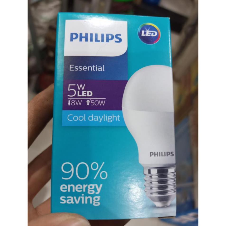 RẺ VÔ ĐỊCH, Cam kết hàng chuẩn và chất lượng, Bóng đèn Led Bulb Philips 5W E27 6500K 230V A60