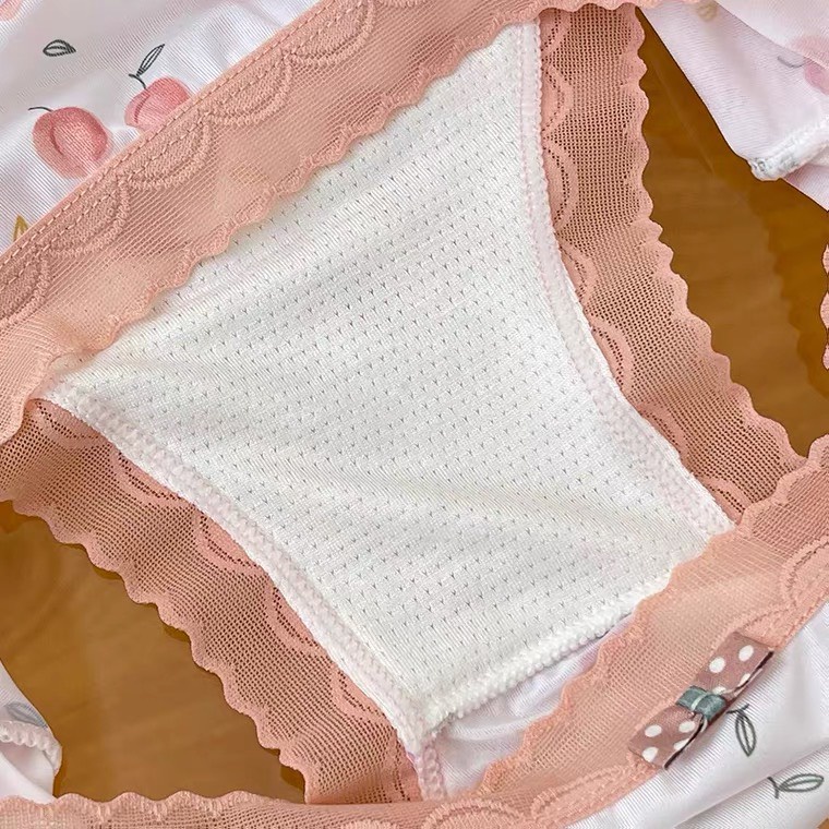 Set quần lót nữ thun lạnh điều hoà , combo 3 quần lót lụa mềm nhẹ hoạ tiết hoa quả dê thương