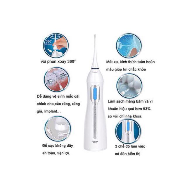 ( CHAT VỚI SHOP BẠN SẼ ĐƯỢC GIÁ SINH VIÊN )    Máy tăm nước PROCARE du lịch KHD13.Tặng kèm thêm 1 đế sạc trị giá 209.000