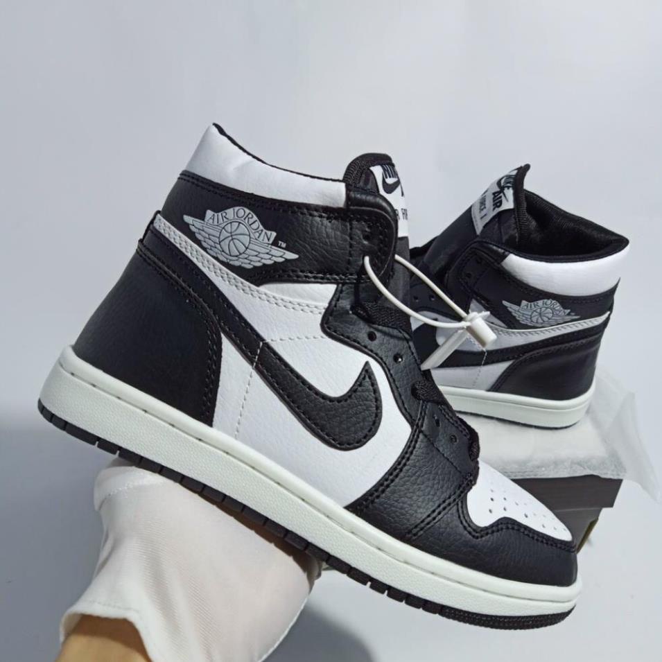 Vip Giày Jordan cổ cao màu Trắng Đen Nam Nữ, Giày Jodan cổ cao Panda bản SC cực đẹp, cực chất lượng full box bill
