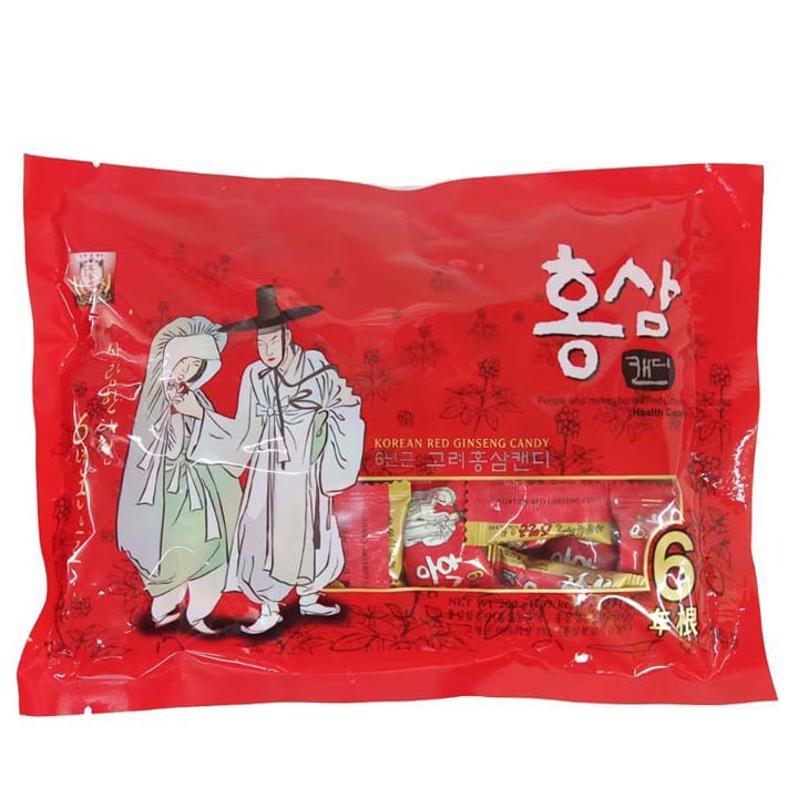 Kẹo sâm ông già bà lão Hàn Quốc 200g, kẹo nhân sâm, hồng sâm cao cấp