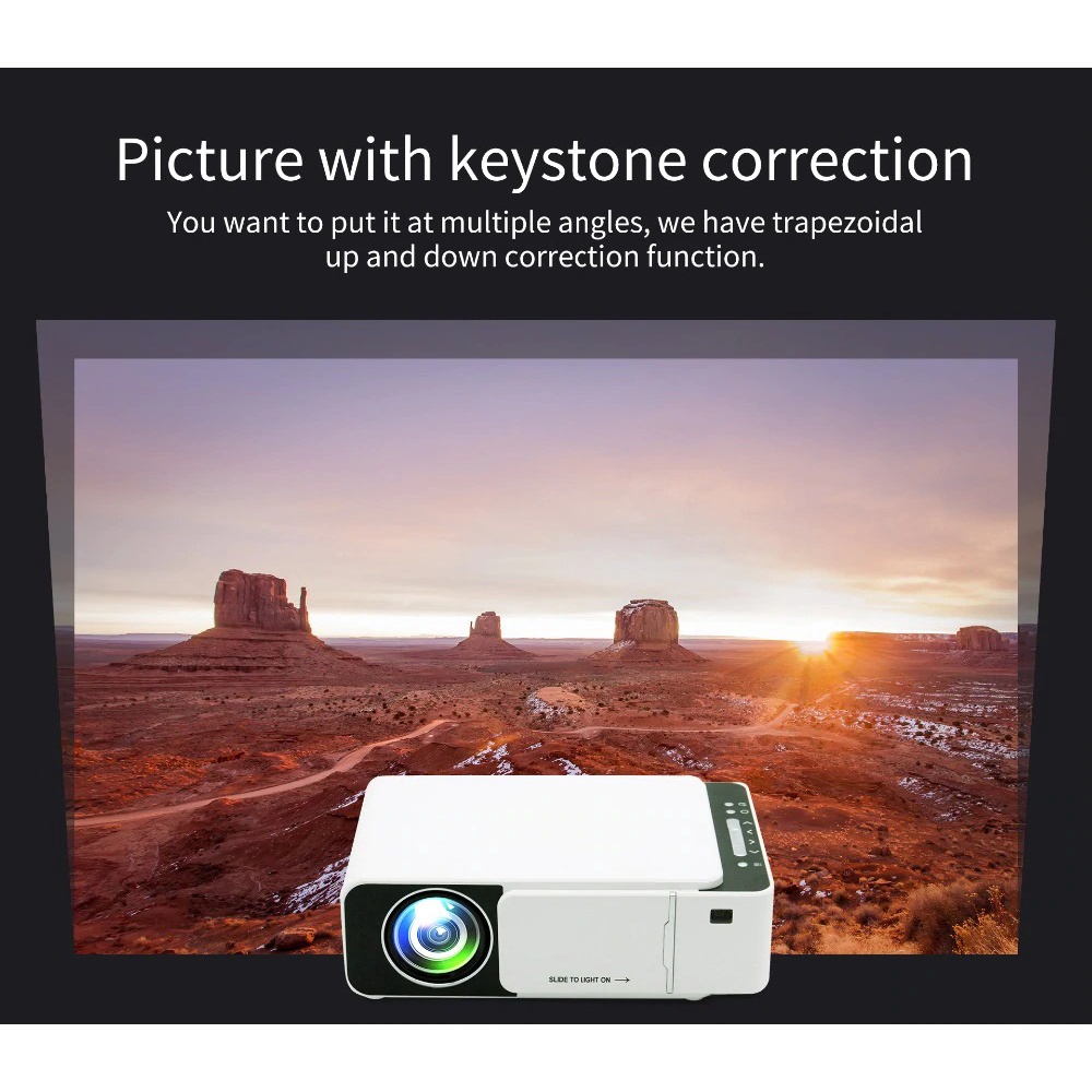 Máy Chiếu T5 KẾT NỐI KHÔNG DÂY Có Độ Phân Giải 1080P. Tặng Kèm Dây HDMI và Dây Audio 3.5